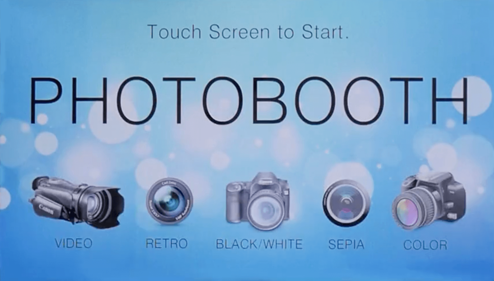 Photo Booth Touch Screen